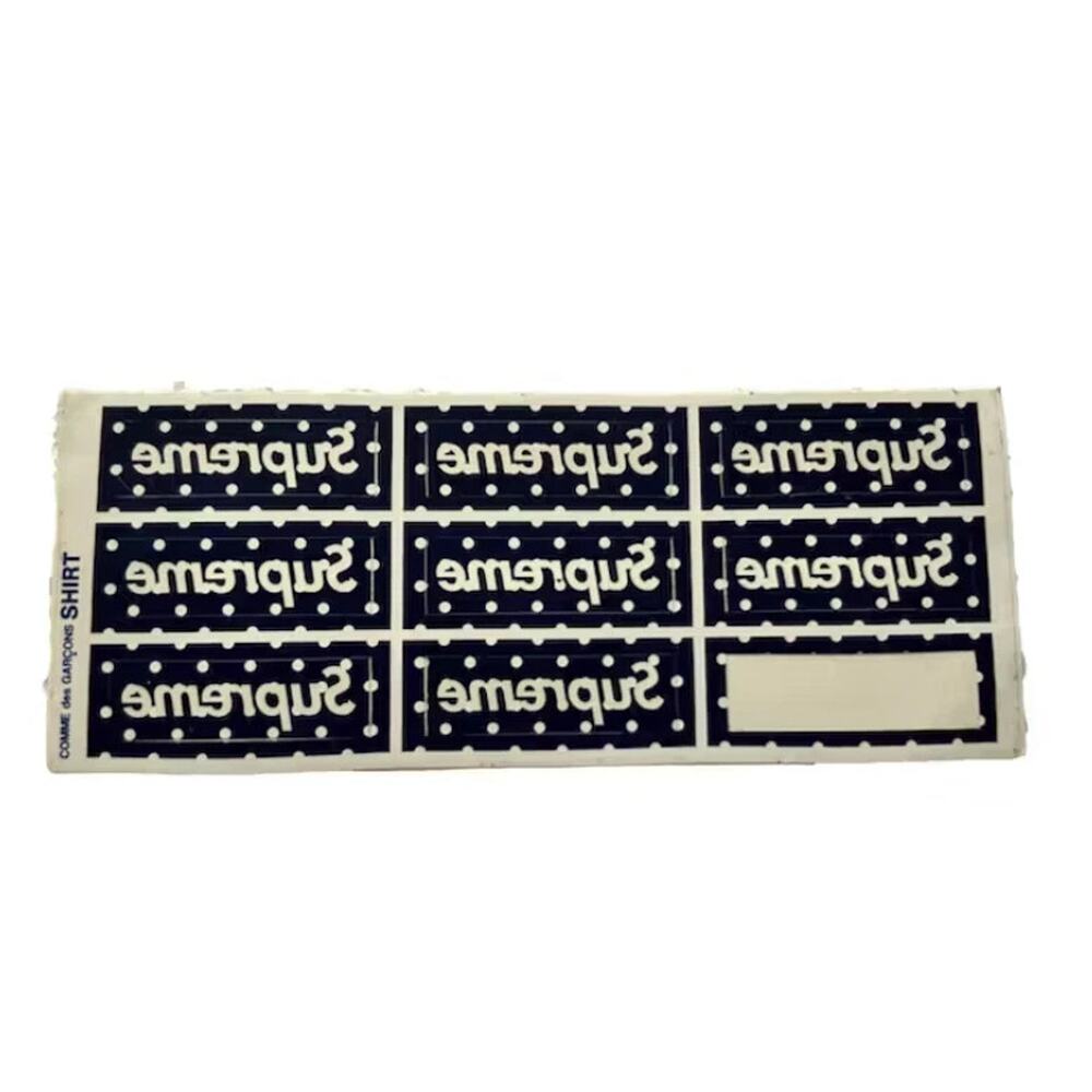 Supreme x Comme des Garçons SHIRT Mini Box Logo Stickers Black SS12 Authentic